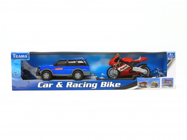 COCHE Y MOTO CON REMOLQUE